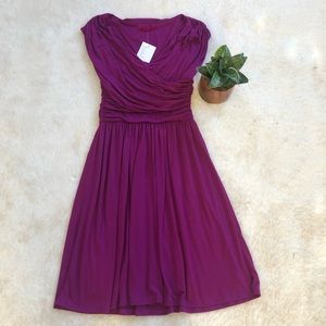 NWT Anthropologie wrap front fit & flare dress